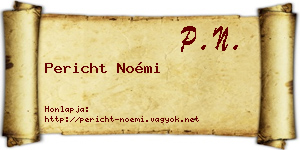 Pericht Noémi névjegykártya